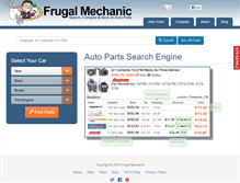 Tablet Screenshot of frugalmechanic.com